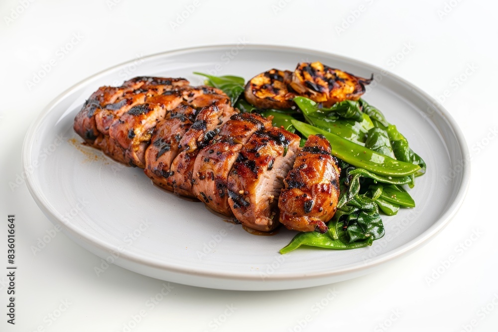 Asian Marinated Pork Tenderloin and Ginger Spinach Side Dish Asian Marinated Pork Tenderloin and Ginger Spinach Side Dish
