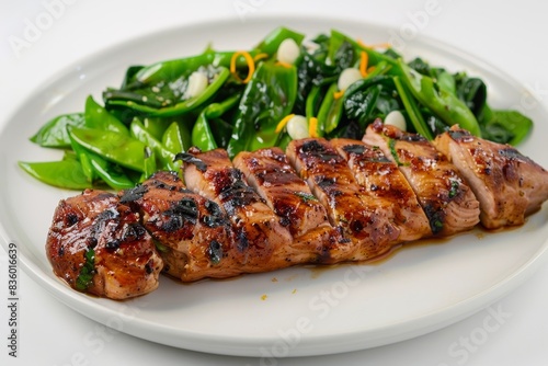 Soy-Glazed Asian Pork Tenderloin with Ginger Spinach Entree
