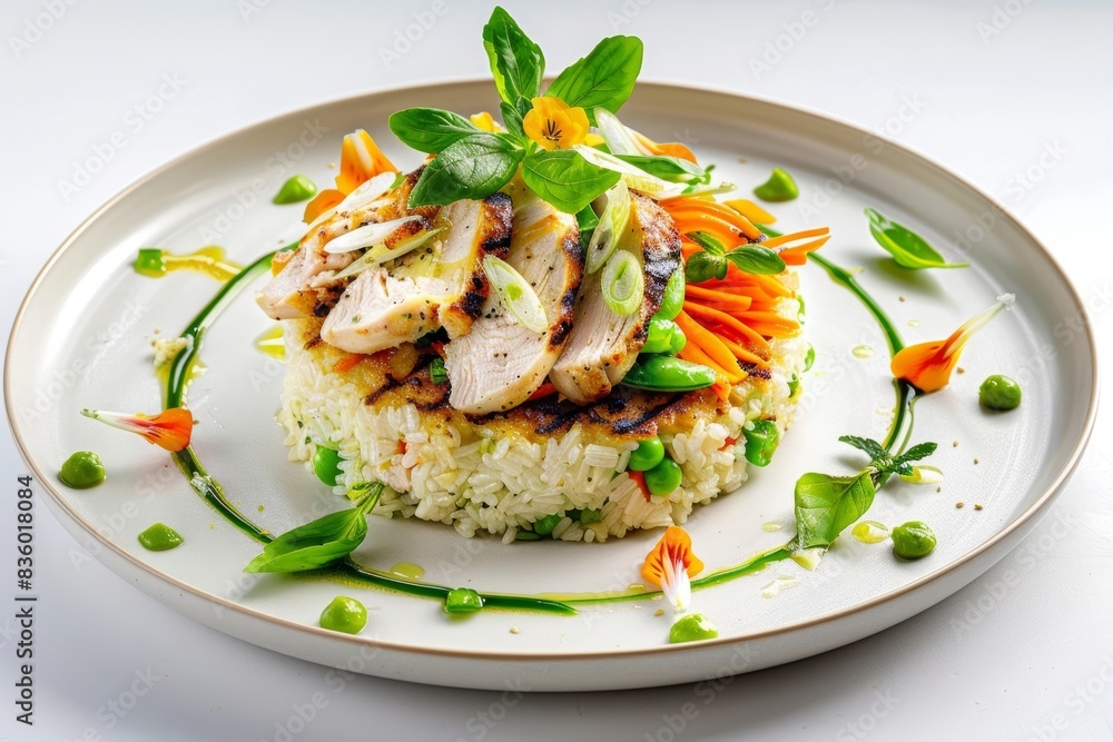 Fresh Herbs and Tangy Dressing on Asian Chicken Salad Fresh Herbs and Tangy Dressing on Asian Chicken Salad