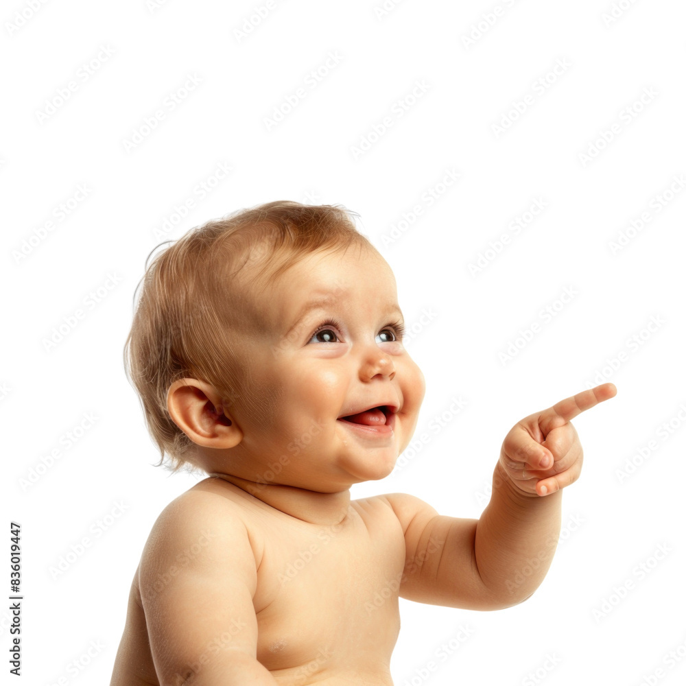 Lovey baby pointing to choose and press transparent background Lovey baby pointing to choose and press transparent background