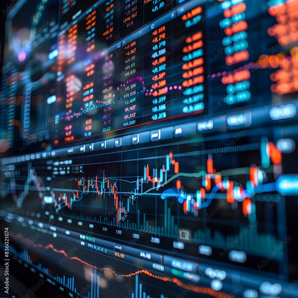 Fototapeta premium Real Time Financial Trading Platform Leveraging Cloud Computing Technology