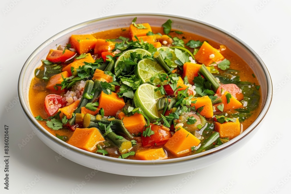 Caribbean Callaloo Soup with Fresh Herbs and Lime Juice Caribbean Callaloo Soup with Fresh Herbs and Lime Juice