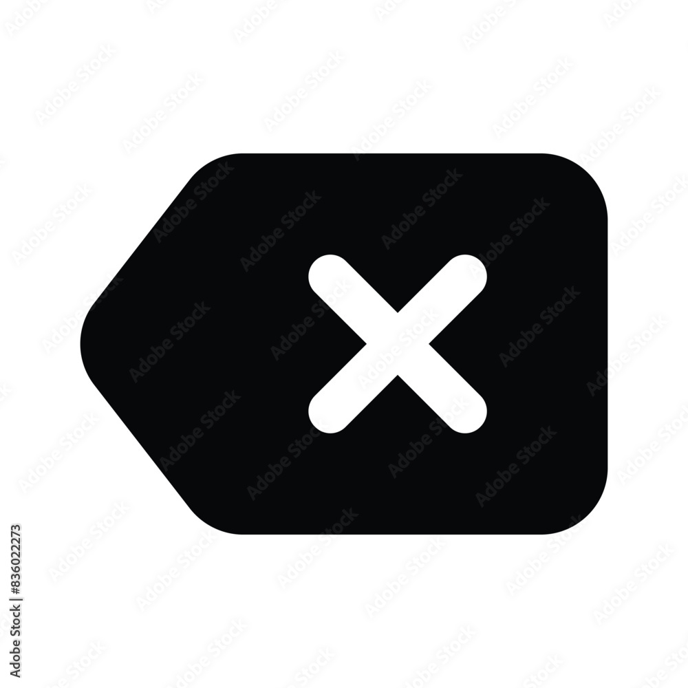 Obraz premium Backspace button icon, user interface vector design
