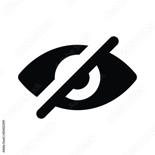 Hide icon design, user interface vector