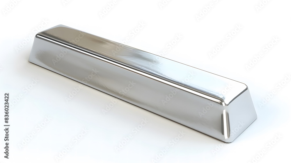 Shiny Metal Nickel Bar on White Background Shiny Metal Nickel Bar on White Background