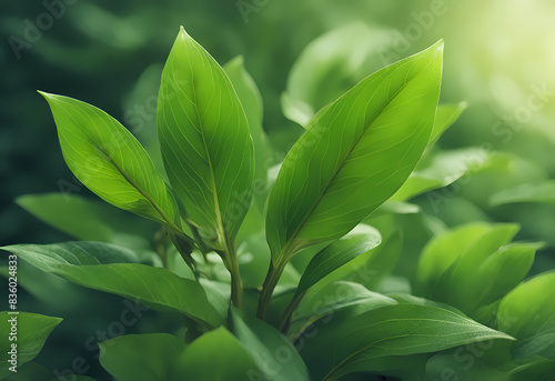 Wallpaper Mural green leaves background Torontodigital.ca