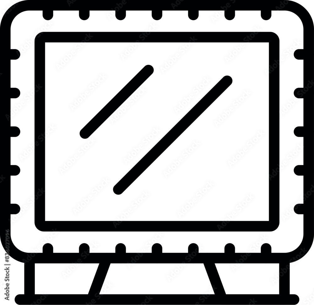Vector icon of a stylized art frame, perfect for design and decoration concepts Vector icon of a stylized art frame, perfect for design and decoration concepts