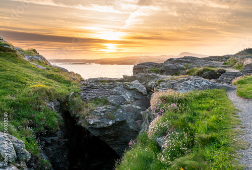 Sunset walking around Trearddur bay Anglesey