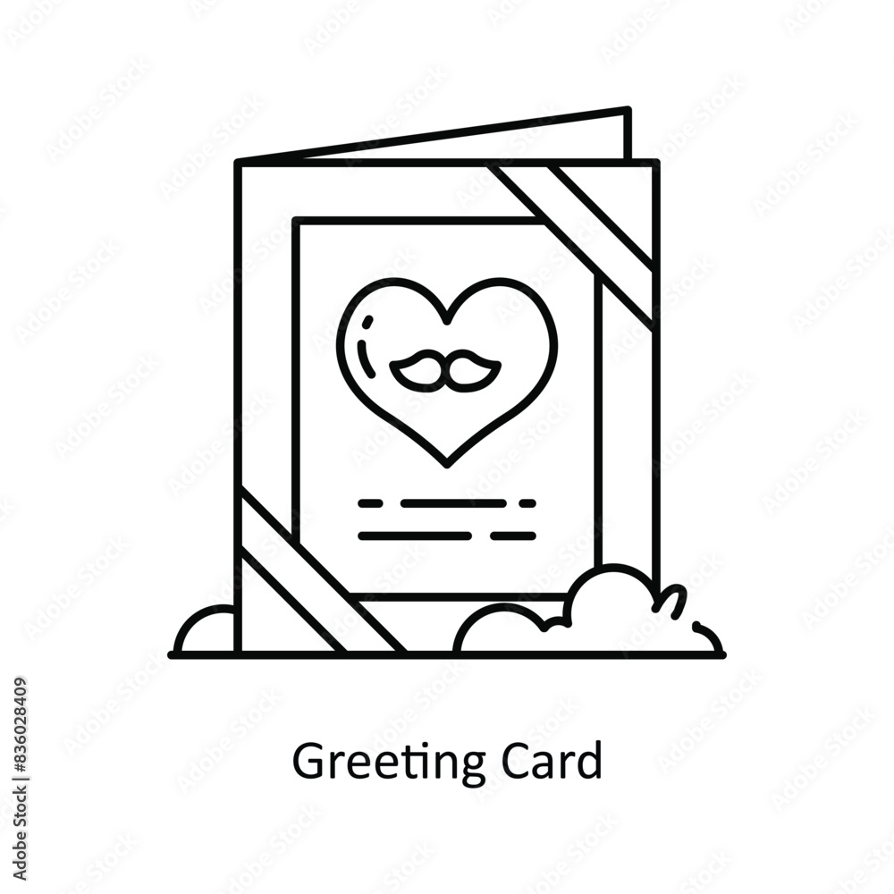Greeting Card Vector Filled outline Design illustration. Symbol on White background EPS 10 File Greeting Card Vector Filled outline Design illustration. Symbol on White background EPS 10 File