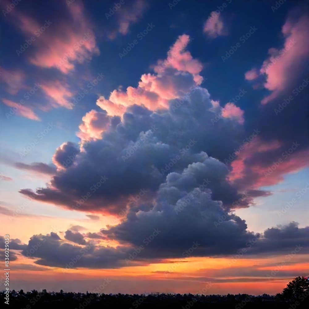 Fototapeta premium sunset in the sky