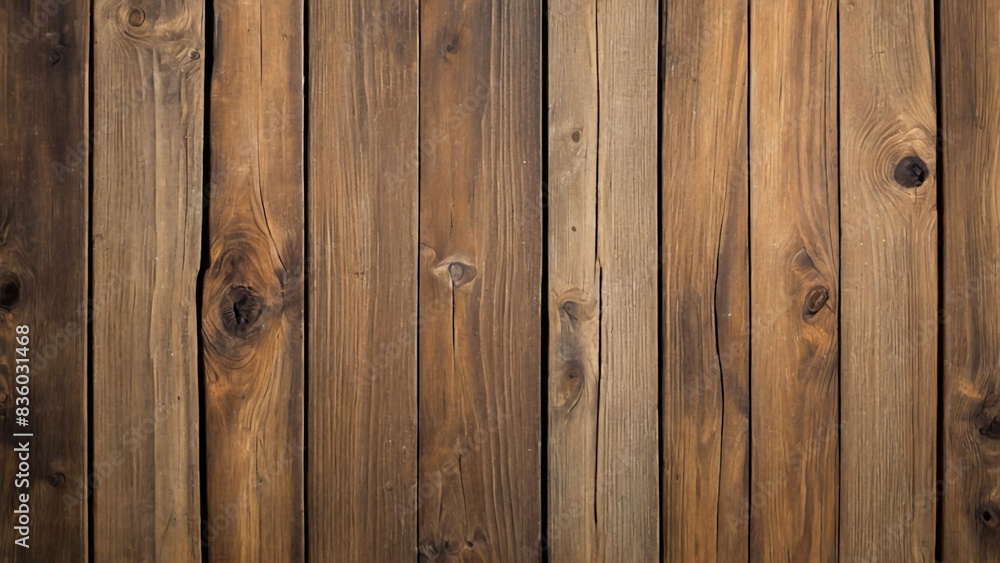 Fototapeta premium Wood texture. Old brown aged wood background. AI generative.