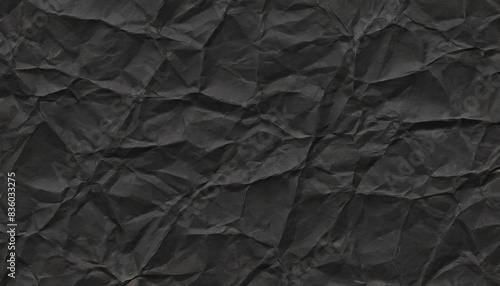 Crumpled Black Paper Texture Elegantly Captured