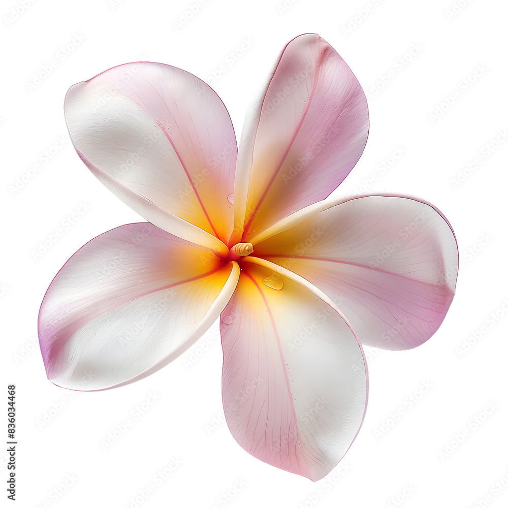 Fototapeta premium plumeria flower isolated on transparent background. generative ai