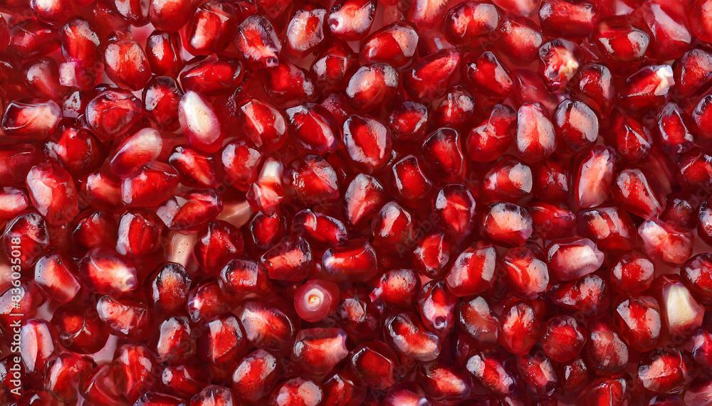 Luscious Delight, Pomegranate Seed Background in Rich Red Hues Luscious Delight, Pomegranate Seed Background in Rich Red Hues