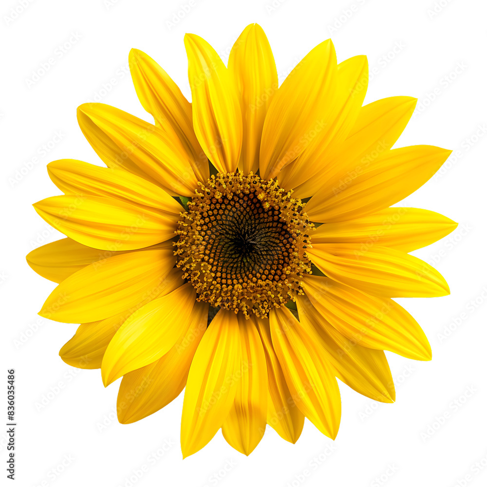 helianthus flower isolated on transparent background. generative ai helianthus flower isolated on transparent background. generative ai