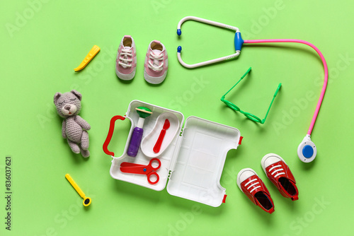 Toy first aid kit with tedd...