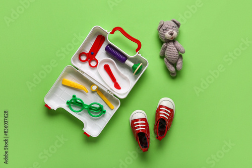 Toy first aid kit with tedd...