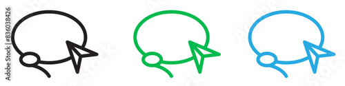 Lasso tool icon line art vector