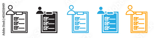 Personality characteristics icon line art vector