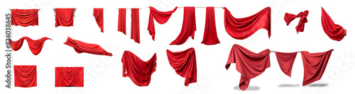 Flying red silk fabric