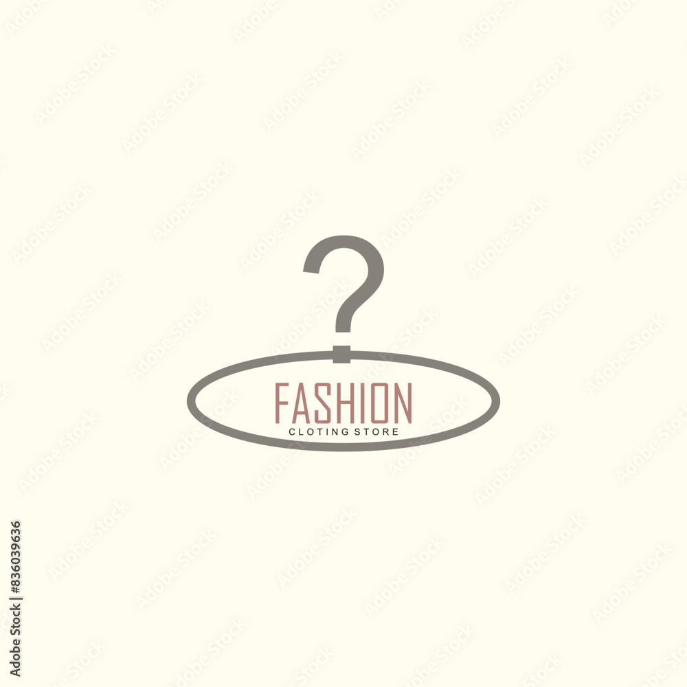 Fashion logo design with hanger concept for business Fashion logo design with hanger concept for business