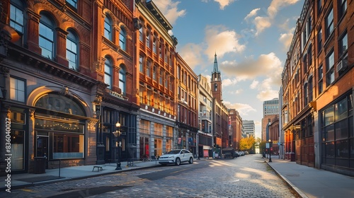 Historic Business District Converted into Modern Offices in an Urban Landscape