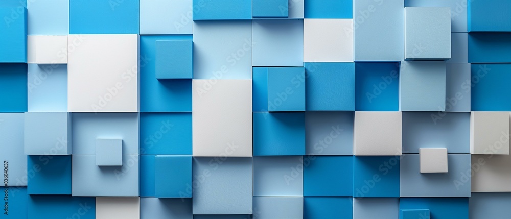 Blue white cube background, abstract surface contemporary Blue white cube background, abstract surface contemporary
