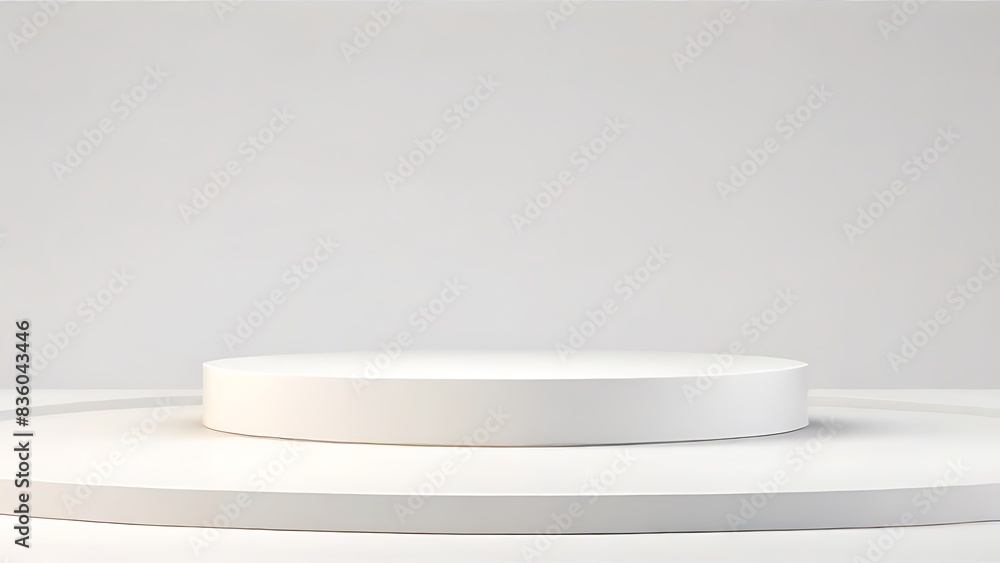 Fototapeta premium A 3D-rendered vector abstract background featuring a podium designed for showcasing products, offering a versatile and visually appealing platform for presentations and displays.