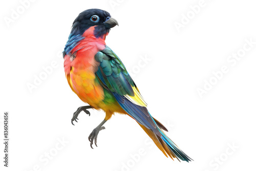 Colorful bird isolated on transparent background © posterpalette