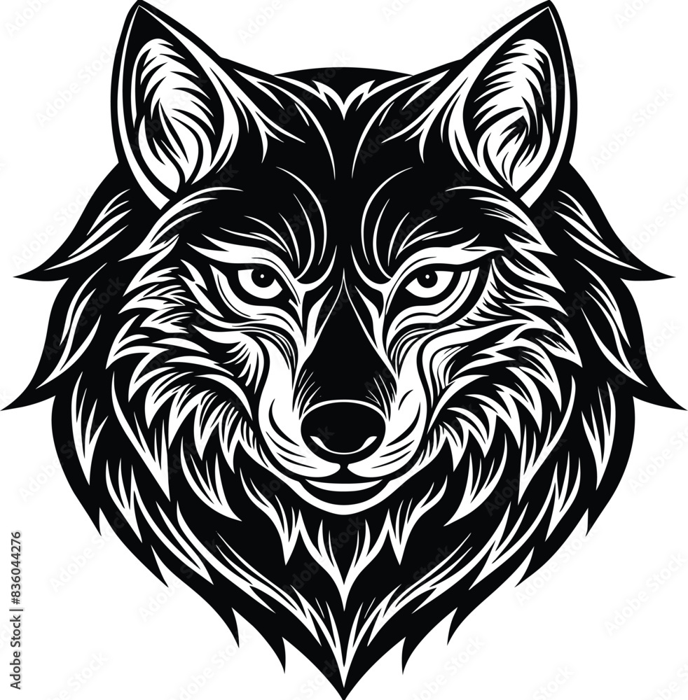 Fototapeta premium Fox head vector illustration