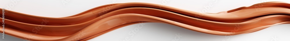 Soft terracotta waves, warm and earthy, moving elegantly on a clean white canvas, reminiscent of traditional clay pottery Soft terracotta waves, warm and earthy, moving elegantly on a clean white canvas, reminiscent of traditional clay pottery