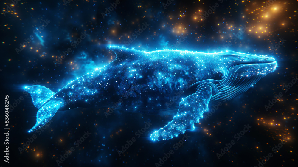 Cosmic whale made of stars and energy strings Cosmic whale made of stars and energy strings