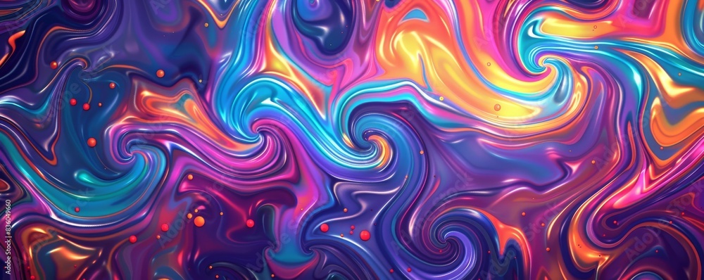 Vibrant abstract fluid art with swirling neon colors Vibrant abstract fluid art with swirling neon colors