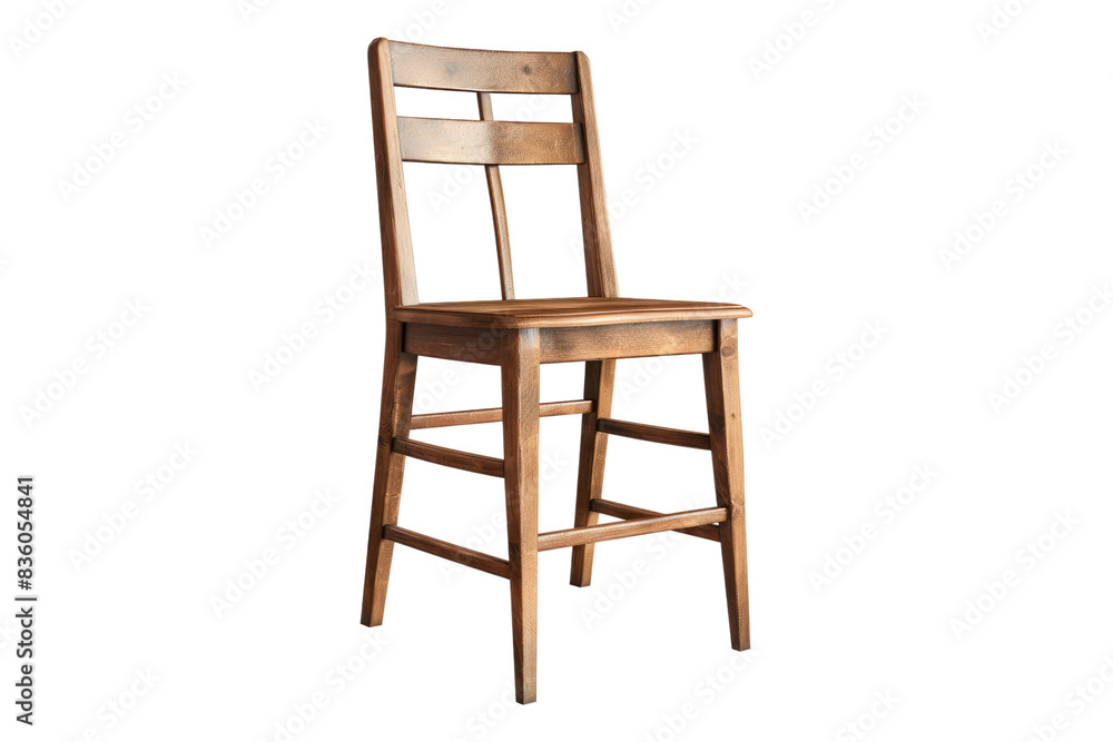 Modern ladder back chair isolated on transparent background Modern ladder back chair isolated on transparent background