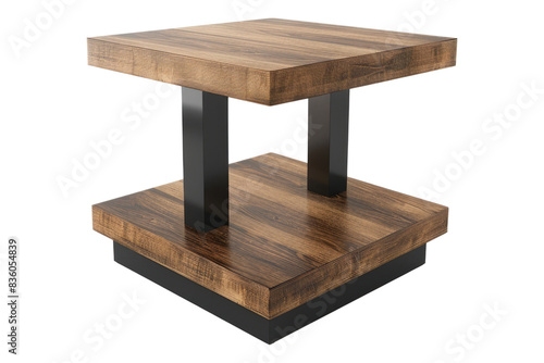 Modern end table isolated on transparent background