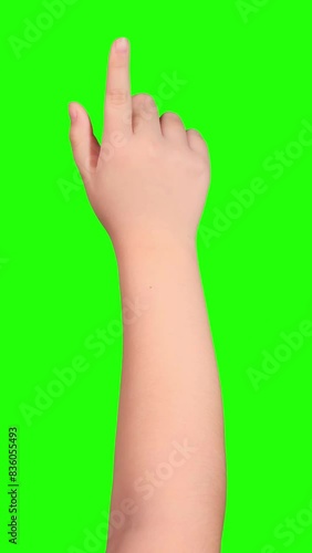 right hand swipe down up