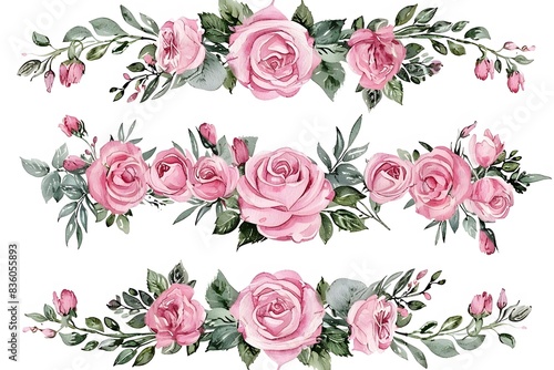 pink roses in pretty frames

