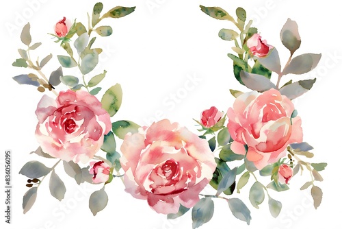 pink roses in pretty frames

