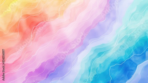 A minimalistic LGBT pride background with pastel rainbow colors and a designated area for text, great for social media graphics photo