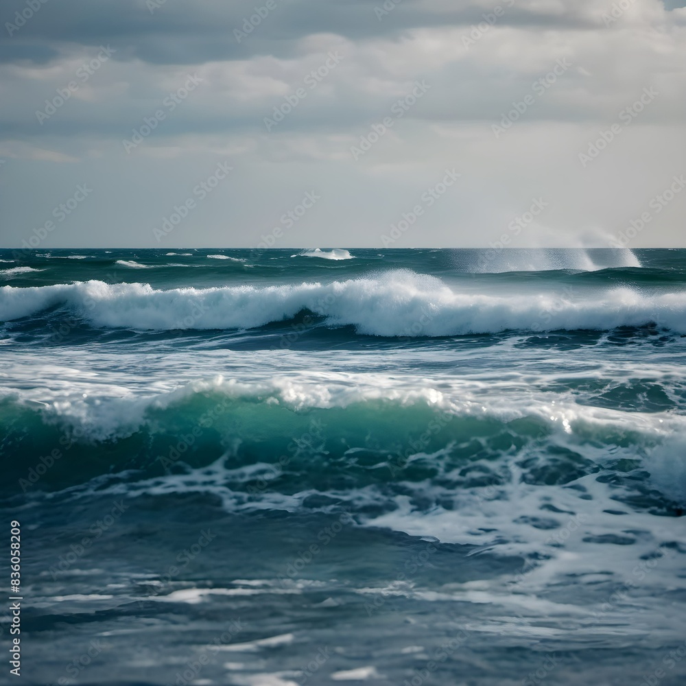 Nature's Fury Unleashed: Stormy Seascape and Powerful Tide Nature's Fury Unleashed: Stormy Seascape and Powerful Tide