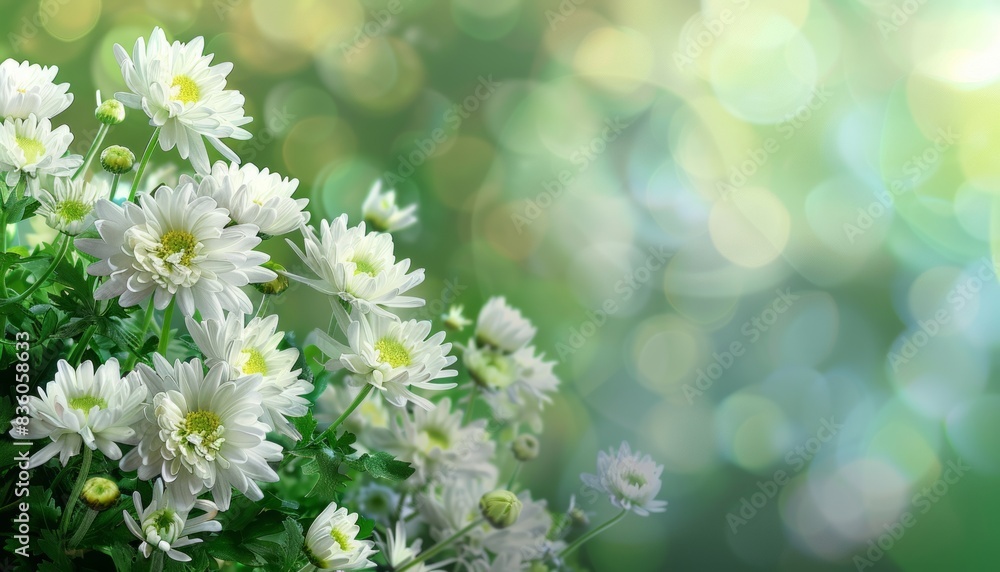 Vibrant Chrysanthemum Morifolium: A Stunning Display Against a Lush Green Backdrop Vibrant Chrysanthemum Morifolium: A Stunning Display Against a Lush Green Backdrop