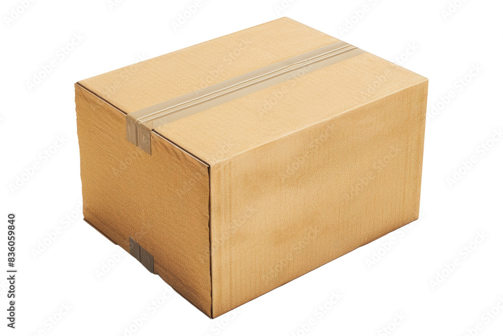 Rectangular cardboard box isolated on transparent background Rectangular cardboard box isolated on transparent background