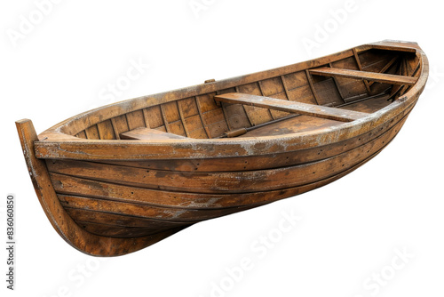Row boat isolated on transparent background