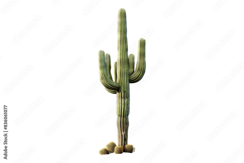 Fototapeta premium Saguaro cactus isolated on transparent background