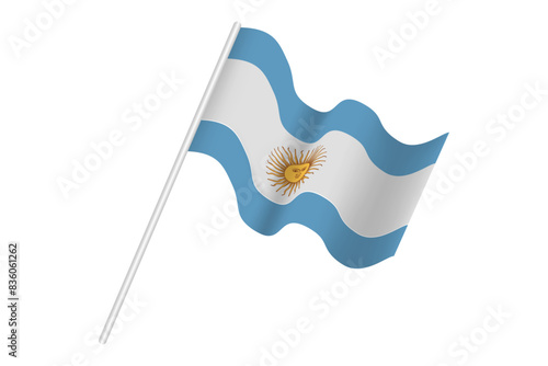 Argentina flag isolated background.