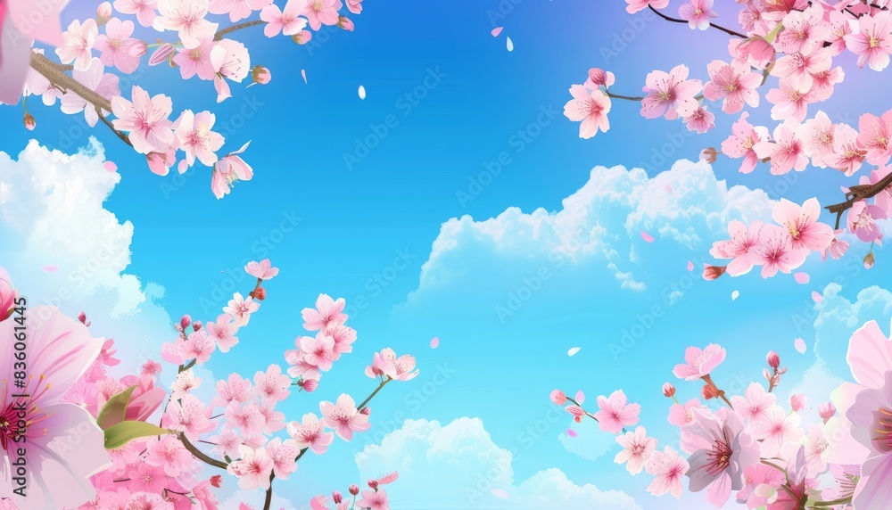 Sakura Serenity: A Glimpse of Spring under a Blue Sky Sakura Serenity: A Glimpse of Spring under a Blue Sky