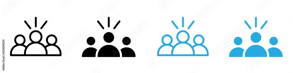 Leadership icon logo set vector Leadership icon logo set vector