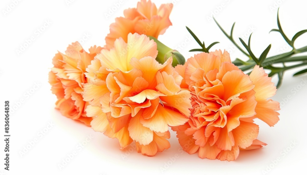 Blooming Beauties: Vibrant Orange Carnations in Full Bloom Blooming Beauties: Vibrant Orange Carnations in Full Bloom