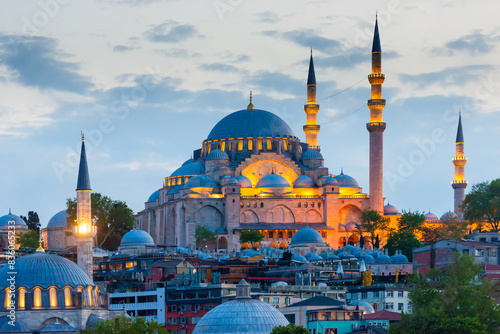 Fototapeta Hagia Sophia mosque at sunset in Istanbul