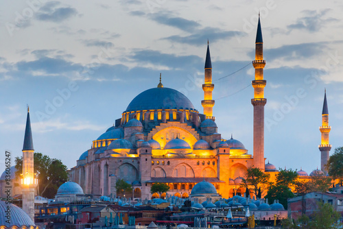 Fotografie Hagia Sophia mosque at sunset in Istanbul